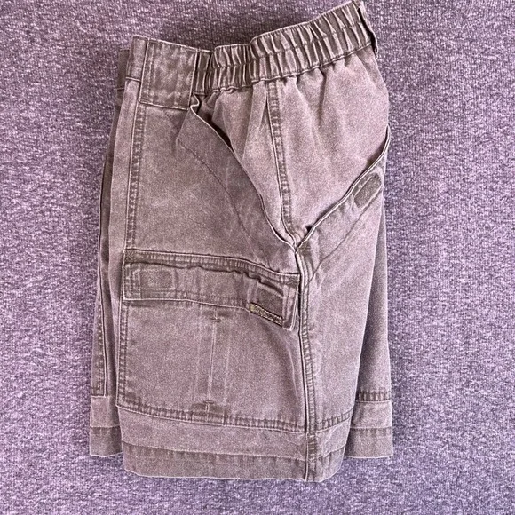 VTG‎ Royal Robbins Shorts Womens 8 Olive Green Cargo Hiking Elastic Waist Pocket - Picture 11 of 11